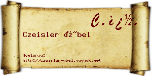 Czeisler Ábel névjegykártya